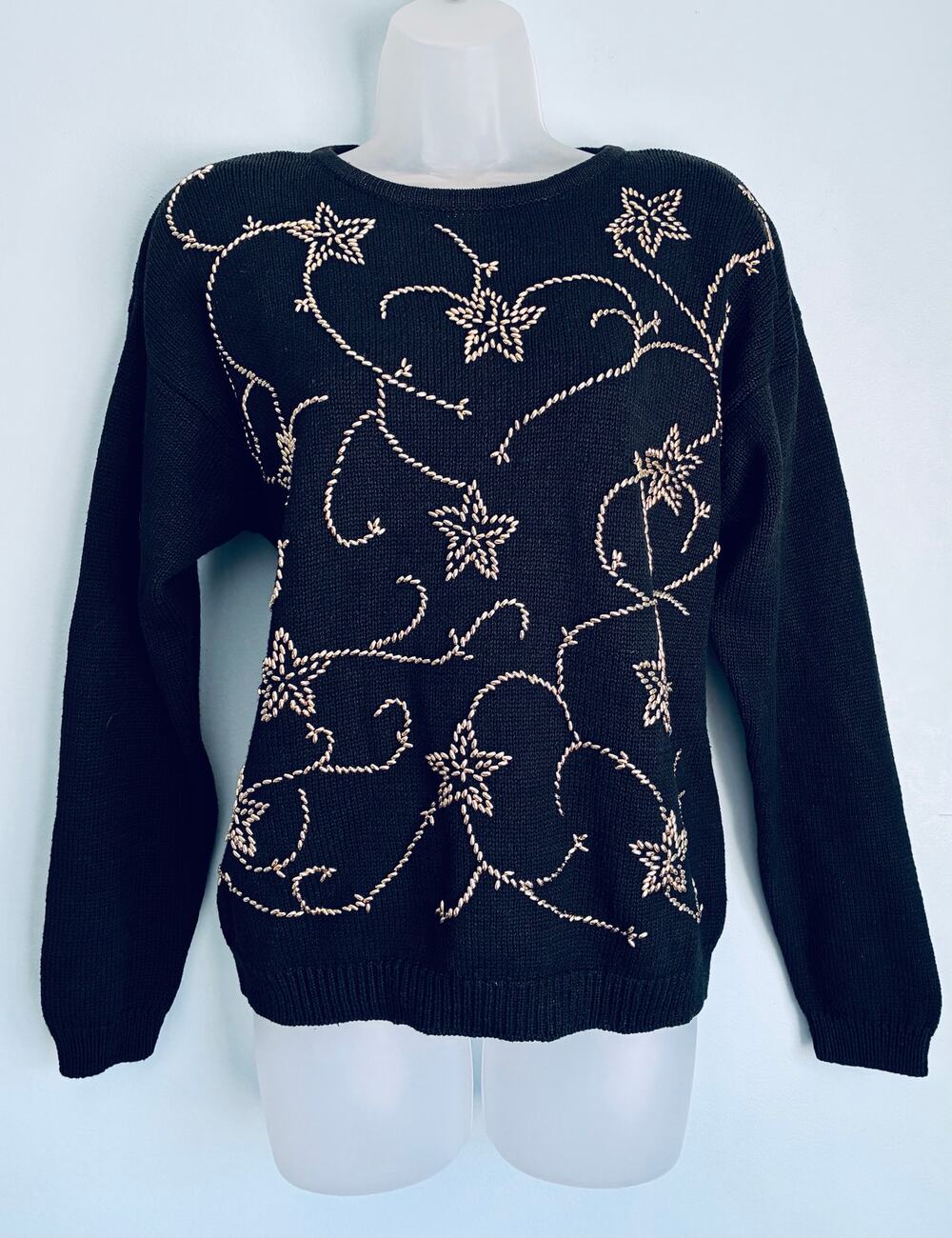 Cezanne Vintage Sweater Beaded Women's Large